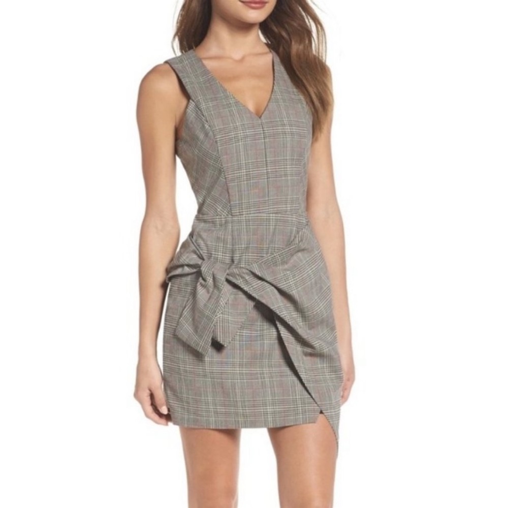 Adelyn Rae Aurora Plaid Tie Dress